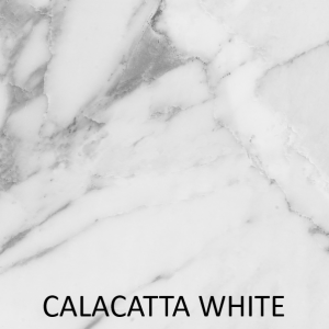 Calacatta White Color Chip Labelled