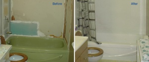 Reglazing Tub and Surround Before and After