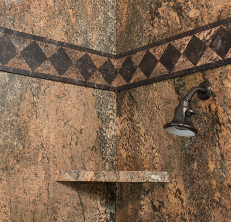 Sentrel Creme Bordeaux Corner Shelf