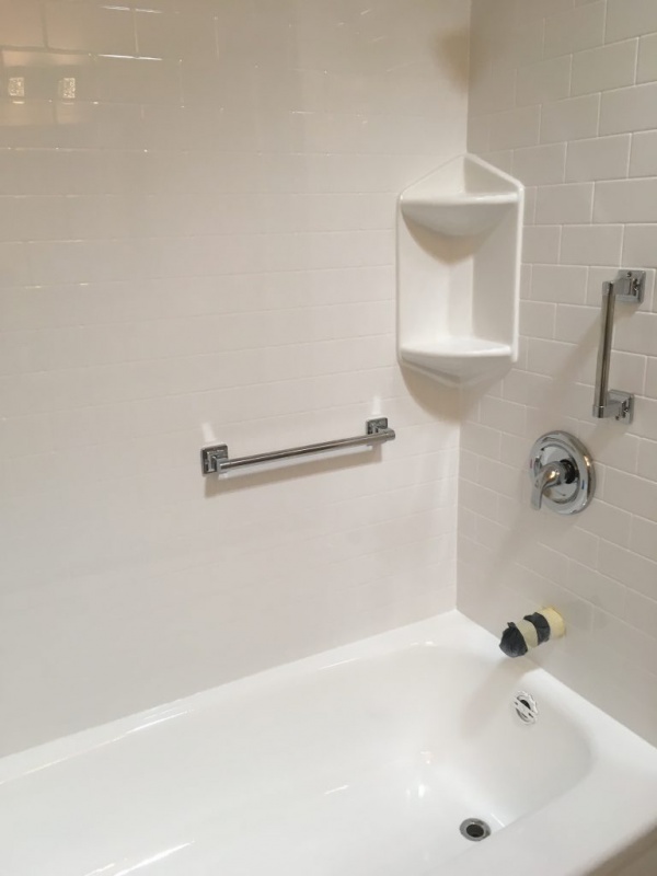 White Formed Tile Walls