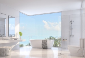 Bathroom Design Tricks: Using Surfaces and Finishes to Open Up Space cover